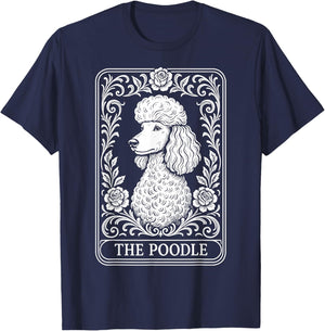 The Poodle Tarot Card T-Shirt - T-Shirt | Navy