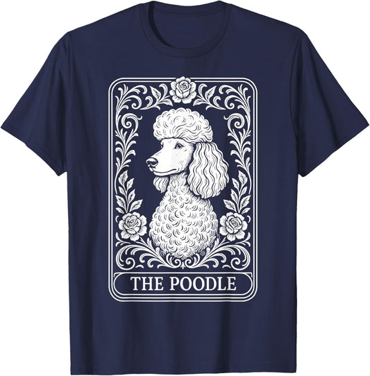 The Poodle Tarot Card T-Shirt - T-Shirt | Navy