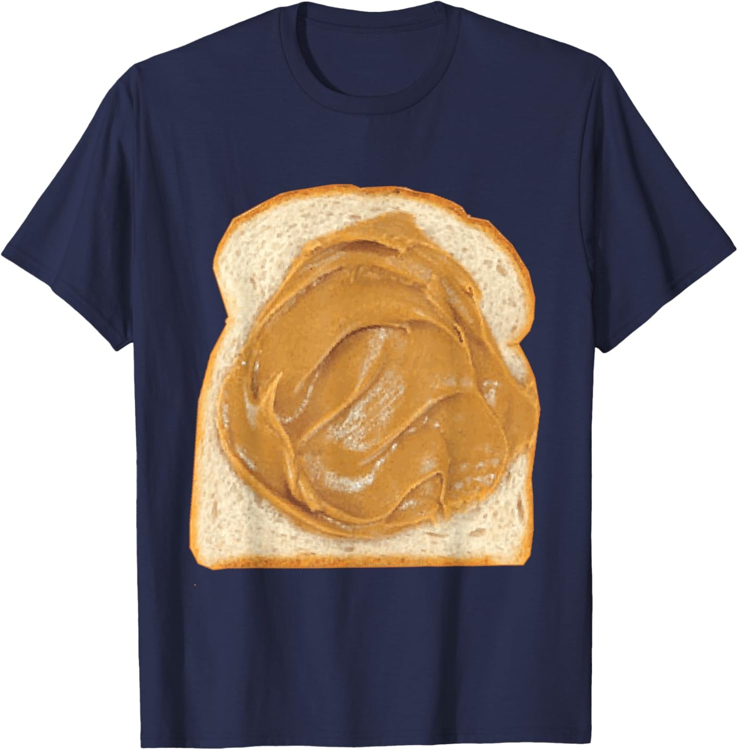 Peanut Butter On Bread Slice Costume Halloween Food Couples T-Shirt - T-Shirt | Navy