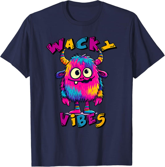 Wacky Vibes Kids & Teachers | Mismatch Day Spirit Week Funny T-Shirt - T-Shirt | Navy
