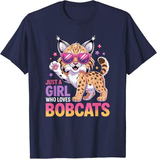 Girls Bobcat T-Shirt - T-Shirt | Navy