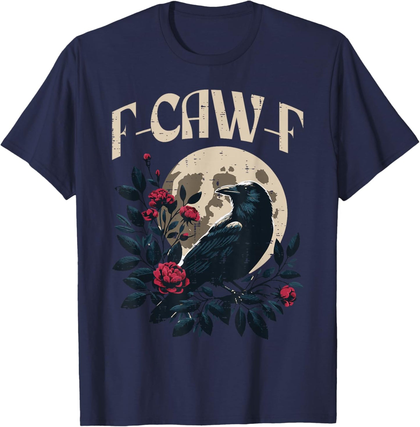 Funny Crow Meme Caw Women Kids Boys Men Girls Youth Teen T-Shirt - T-Shirt | Navy