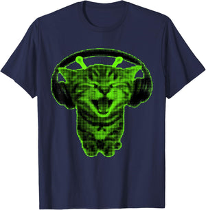 Vintage Space Kitty T-Shirt - T-Shirt | Navy
