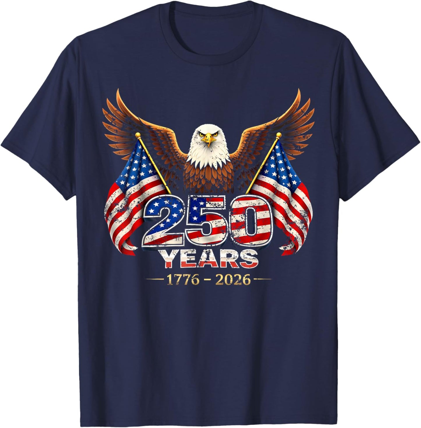 USA 250 Years 250th Anniversary Flag US Gift Women T-Shirt - T-Shirt | Navy