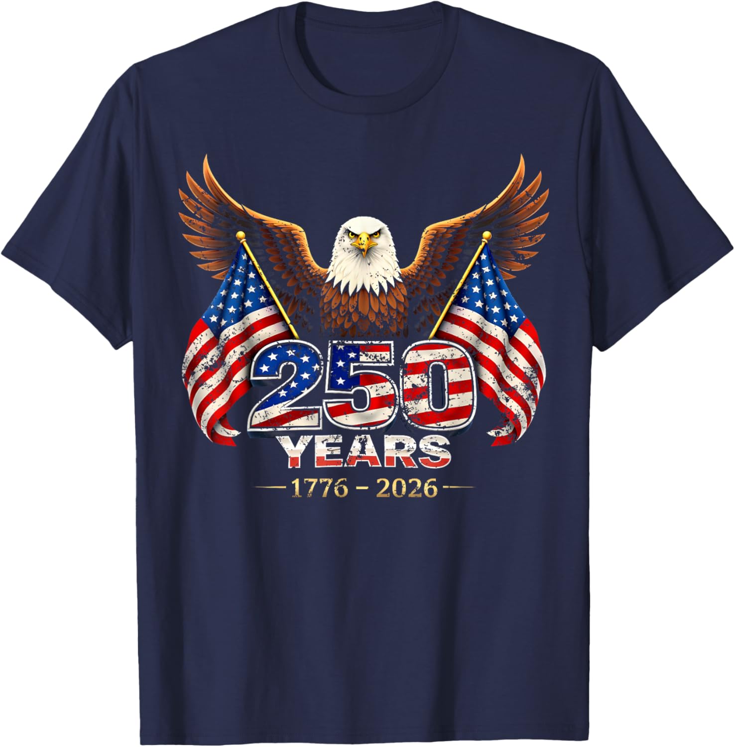 USA 250 Years 250th Anniversary Flag US Gift Women T-Shirt - T-Shirt | Navy