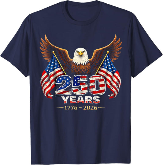 USA 250 Years 250th Anniversary Flag US Gift Women T-Shirt - T-Shirt | Navy