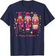 Pink Leopard Nutcracker Christmas Matching Family Men Women T-Shirt - T-Shirt | Navy