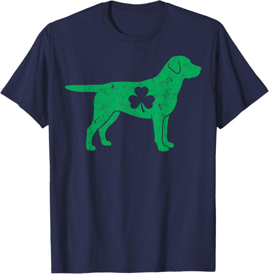 St. Patrick’s Saint Paddy’s Dat Labrador Dog Lover Shamrock T-Shirt - T-Shirt | Navy