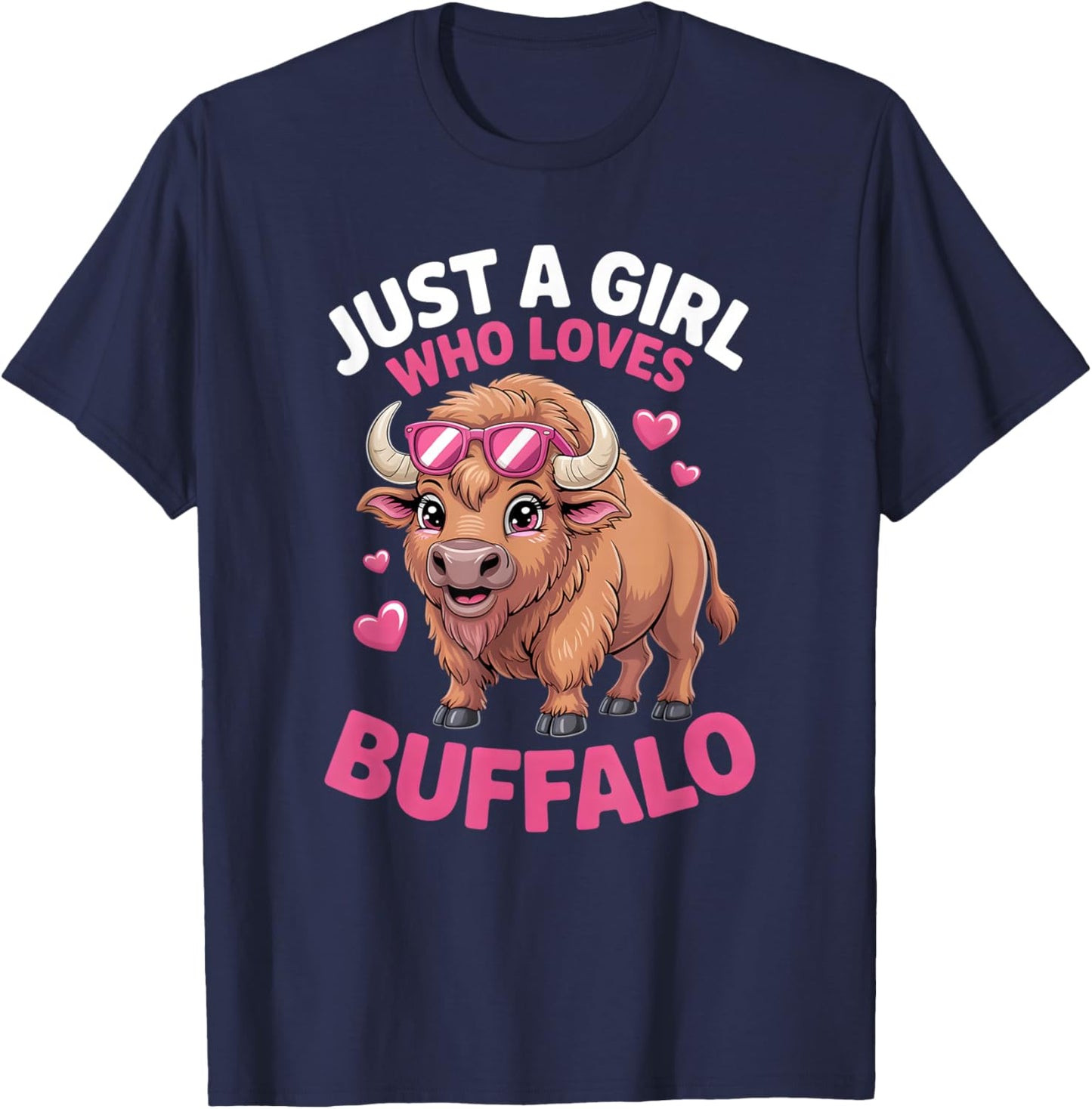 Girls Buffalo T-Shirt - T-Shirt | Navy