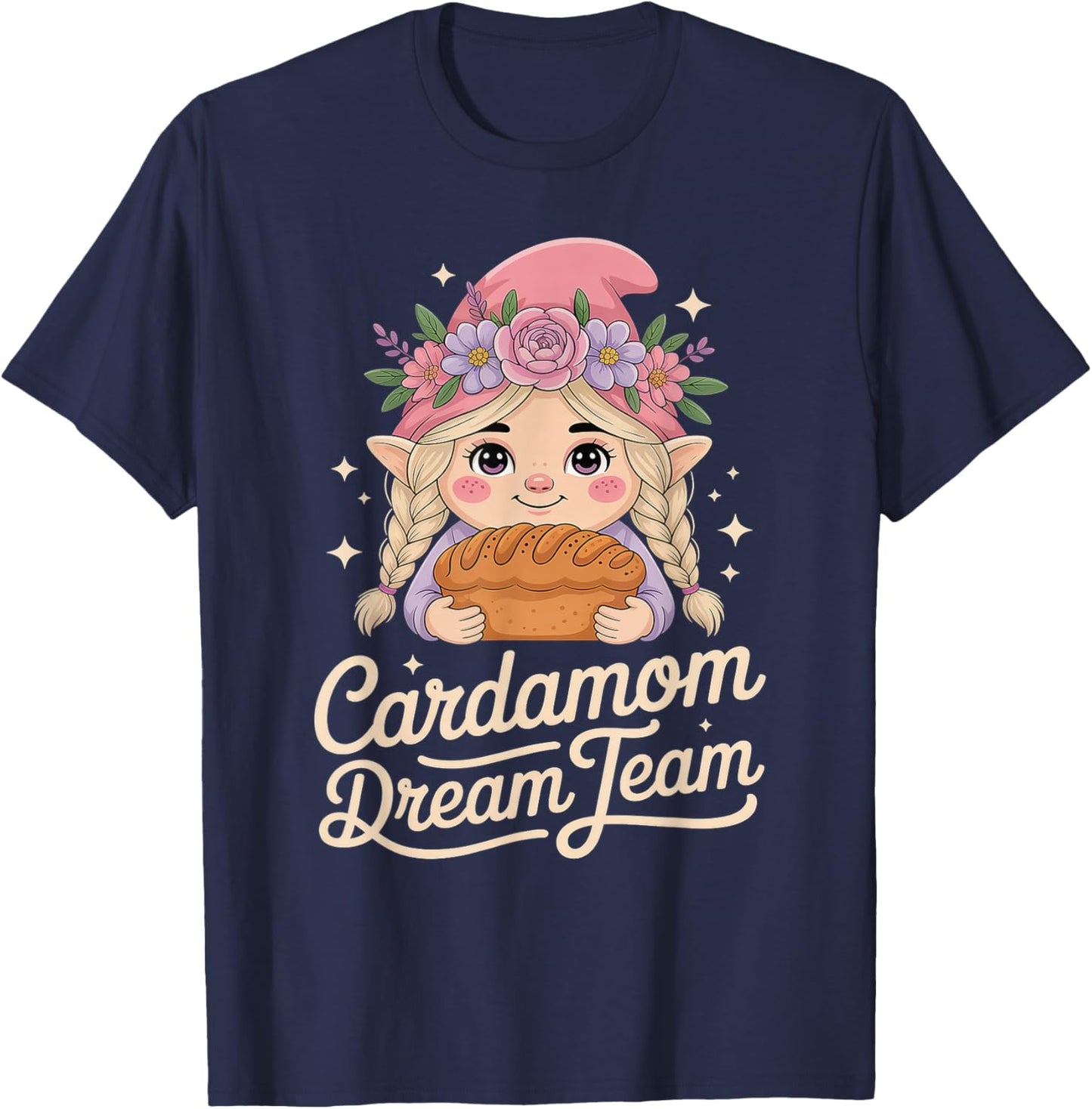 Cardamom Dream Team Finnish Pulla Bread Baker T-Shirt - T-Shirt | Navy