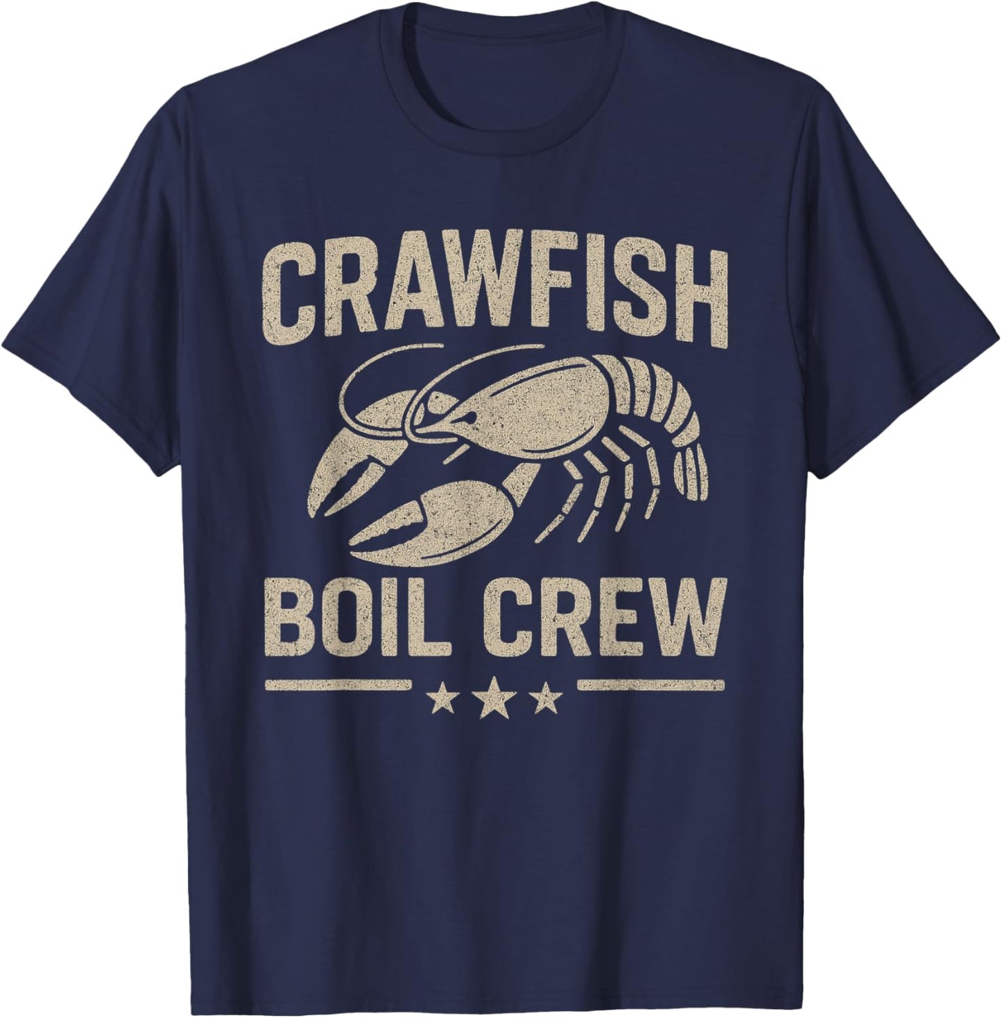 Crawfish Boil Crew Vintage Crayfish Crawdad Party Men Dad T-Shirt - T-Shirt | Navy