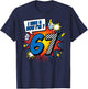 Six Seven Meme 7 Year Old Birthday Shirt was 6 Now I'm 7 T-Shirt - T-Shirt | Navy