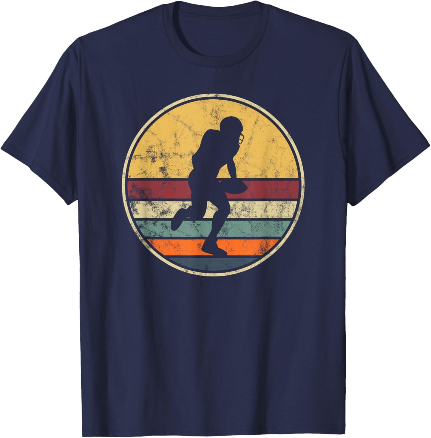 American Football Vintage for Football Retro Design T-Shirt - T-Shirt | Navy