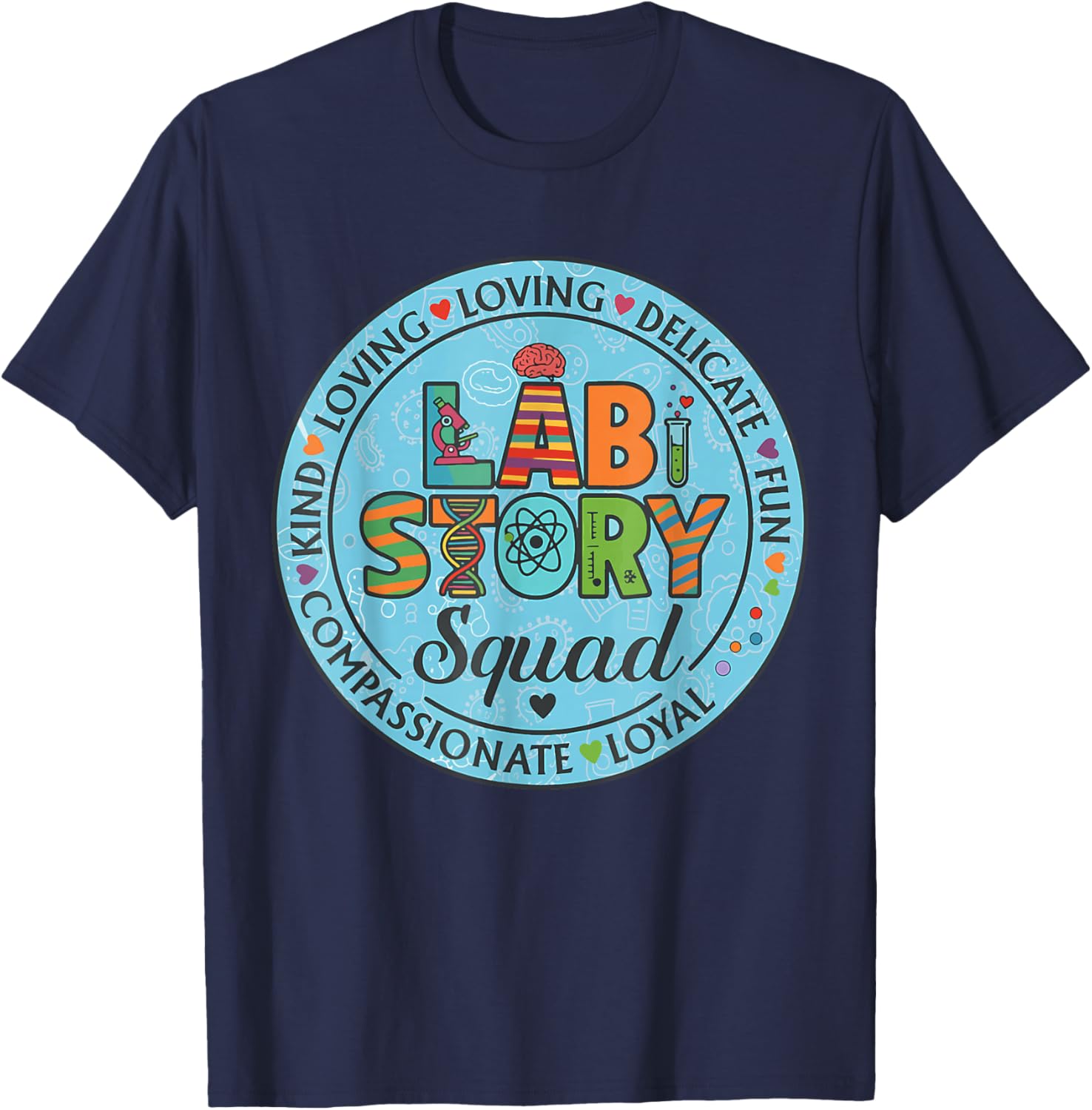 Funny Lab Week 2026 Medical Tech Lab Story Squad Laboratory T-Shirt - T-Shirt | Navy
