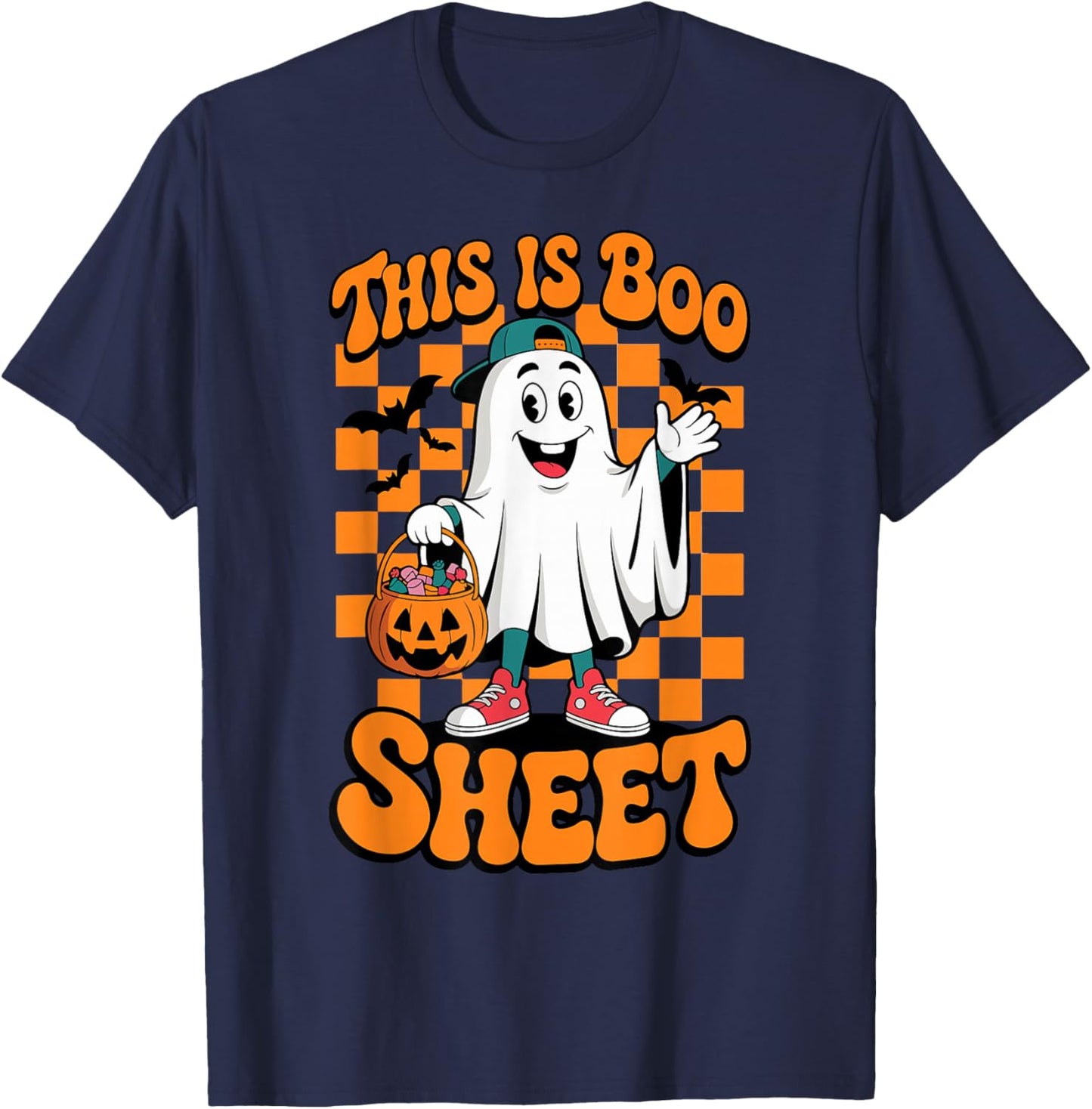This is Boo Sheet Funny Halloween Ghost Baseball Cap Toddler T-Shirt - T-Shirt | Navy