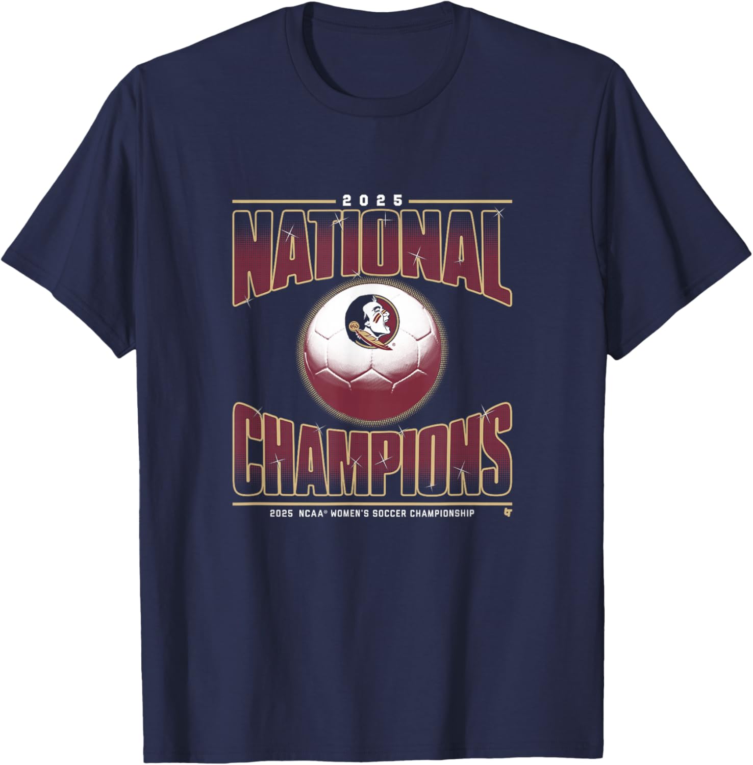 FSU Women's Soccer - 2025 National Champions - Florida State T-Shirt - T-Shirt | Navy