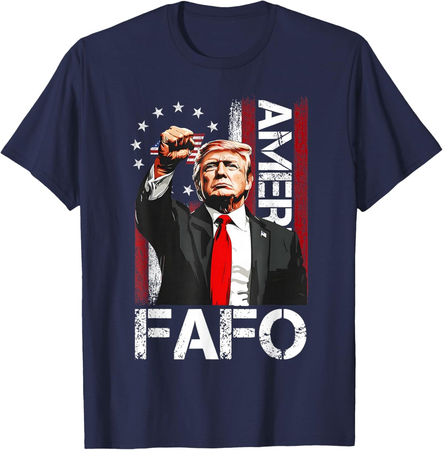 Funny Fafo Trump Fafo American USA T-Shirt - T-Shirt | Navy