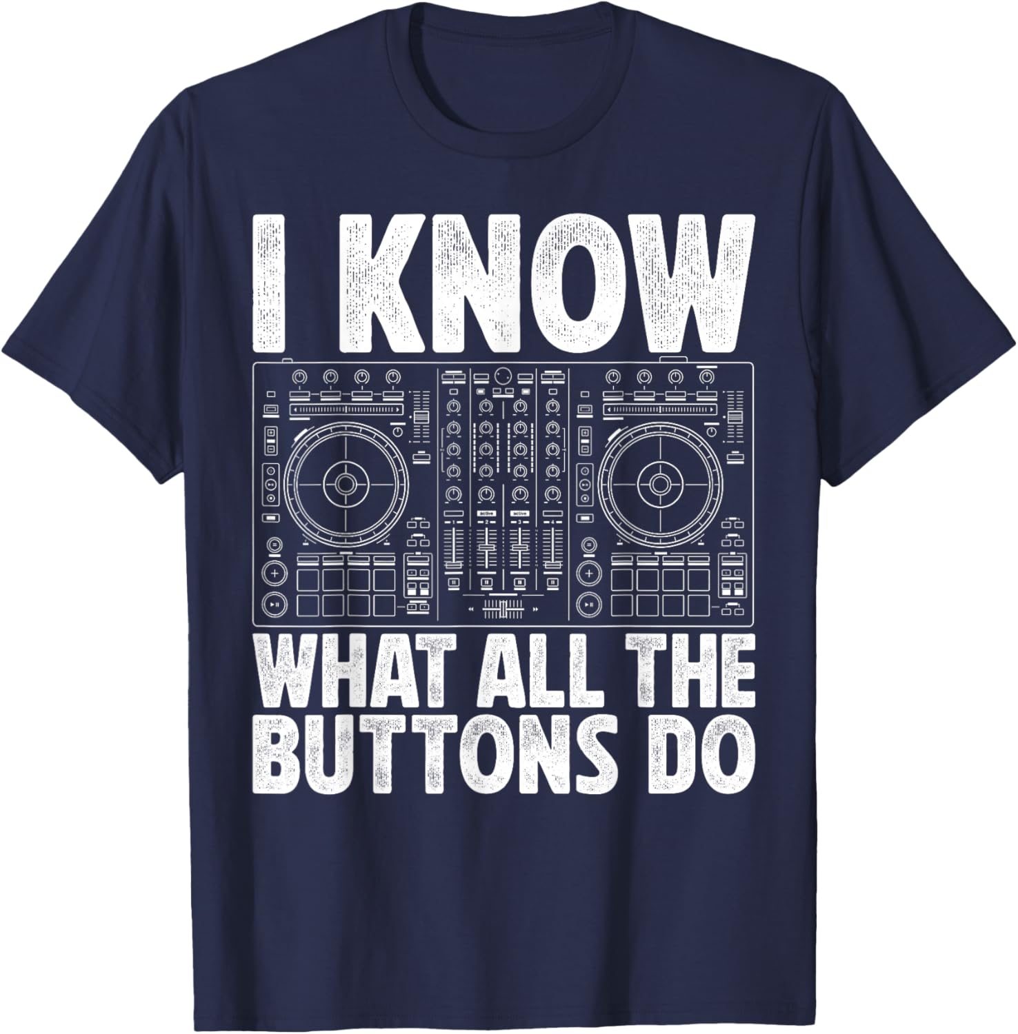 Funny DJ Shirt Women Music Producer Dance Lover T-Shirt - T-Shirt | Navy