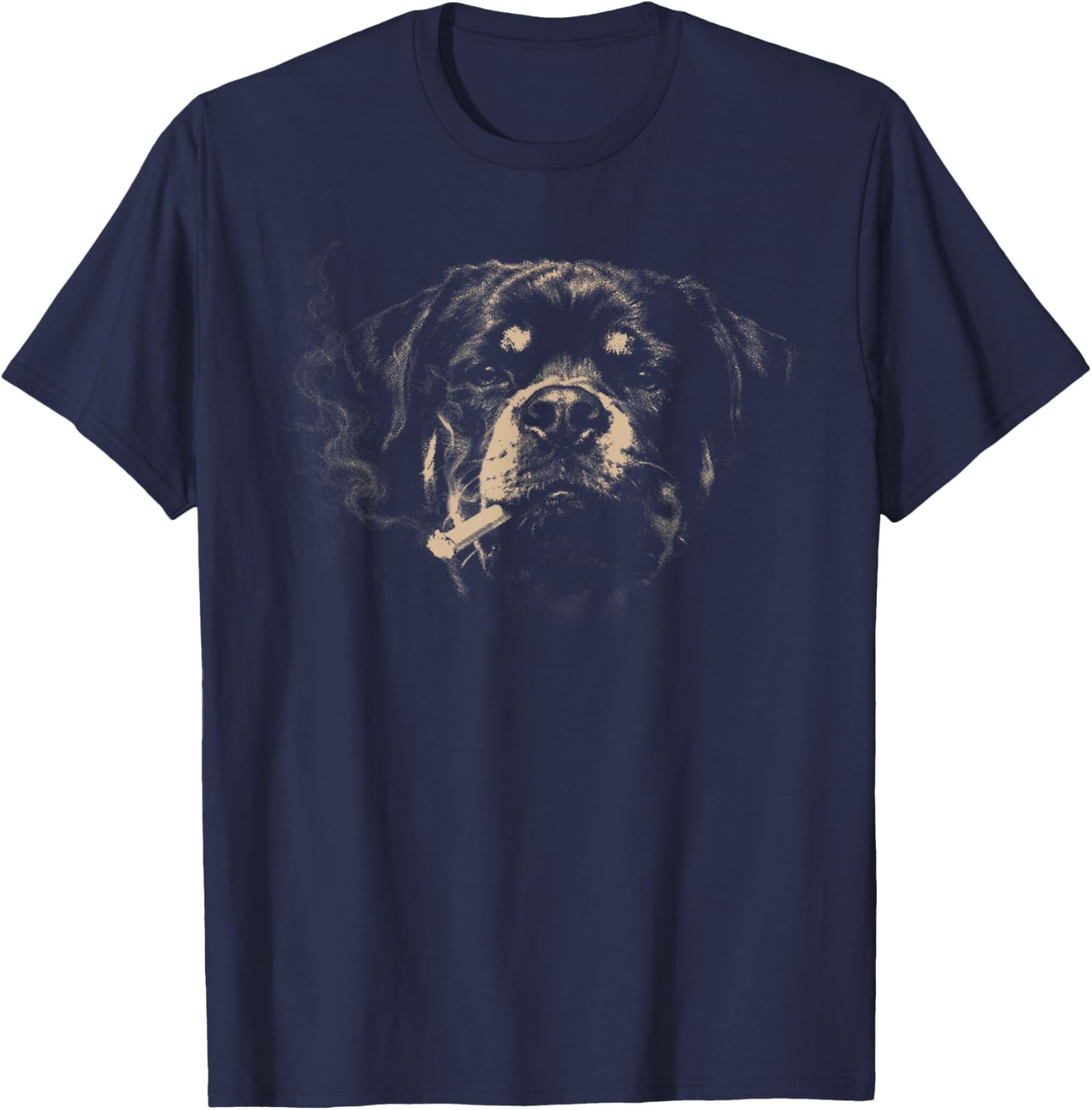 Dog Smoking Funny Rottweiler Smoking Dog Meme T-Shirt - T-Shirt | Navy