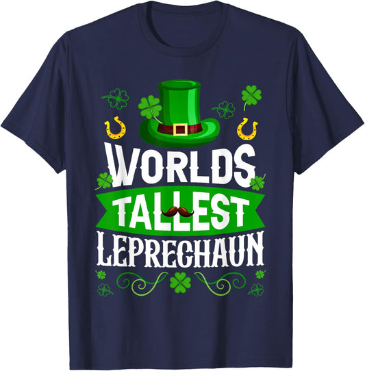 World's Tallest Leprechaun St Patrick's Day Men Boy Kid T-Shirt - T-Shirt | Navy