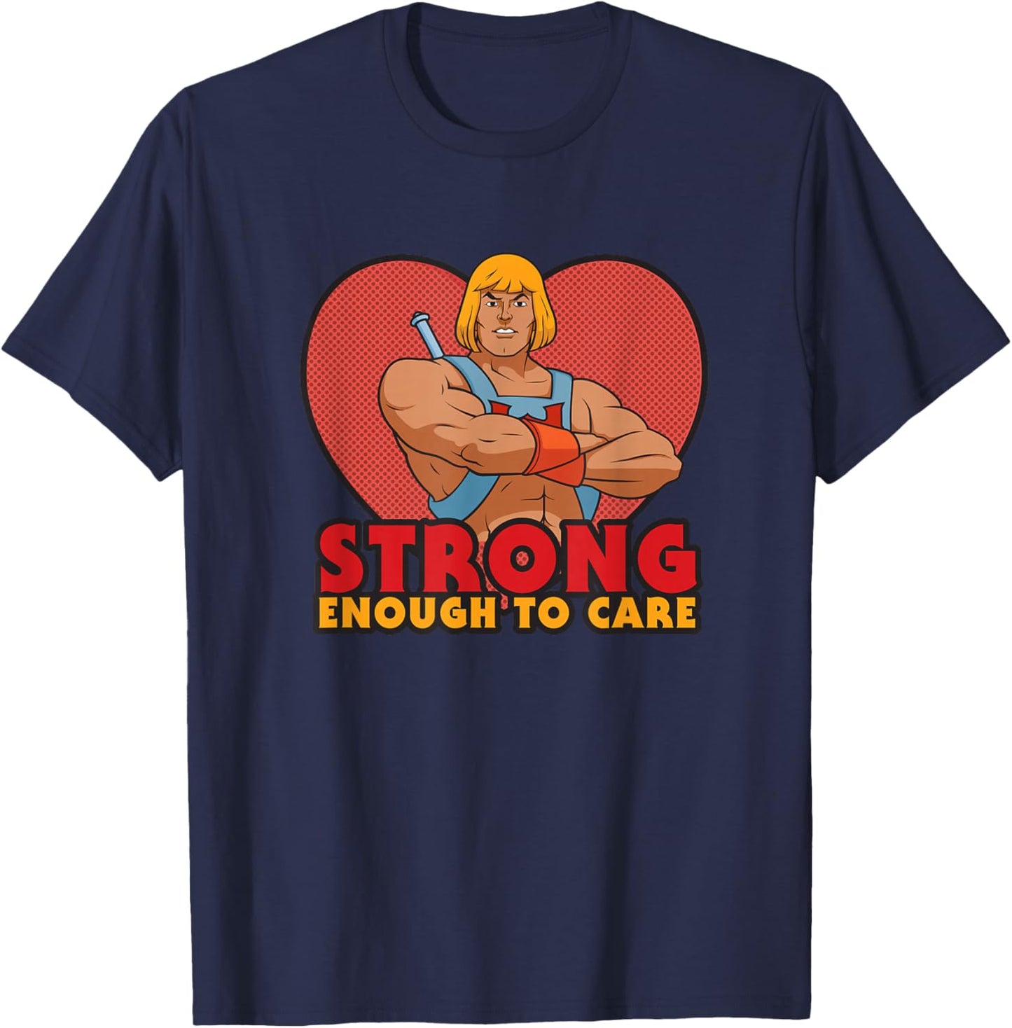 He-Man Valentine's Day Strong Enough to Care T-Shirt - T-Shirt | Navy
