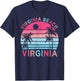 Virginia Beach Virginia Vintage Sunset Family Vacation T-Shirt - T-Shirt | Navy