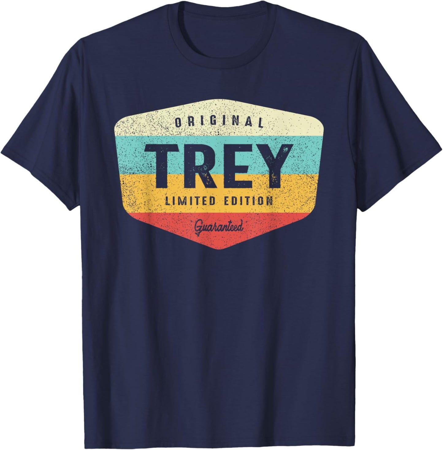 Trey Personalized Name - Trey T-Shirt - T-Shirt | Navy