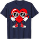 Valentines Love Heart Peace T-Shirt - T-Shirt | Navy