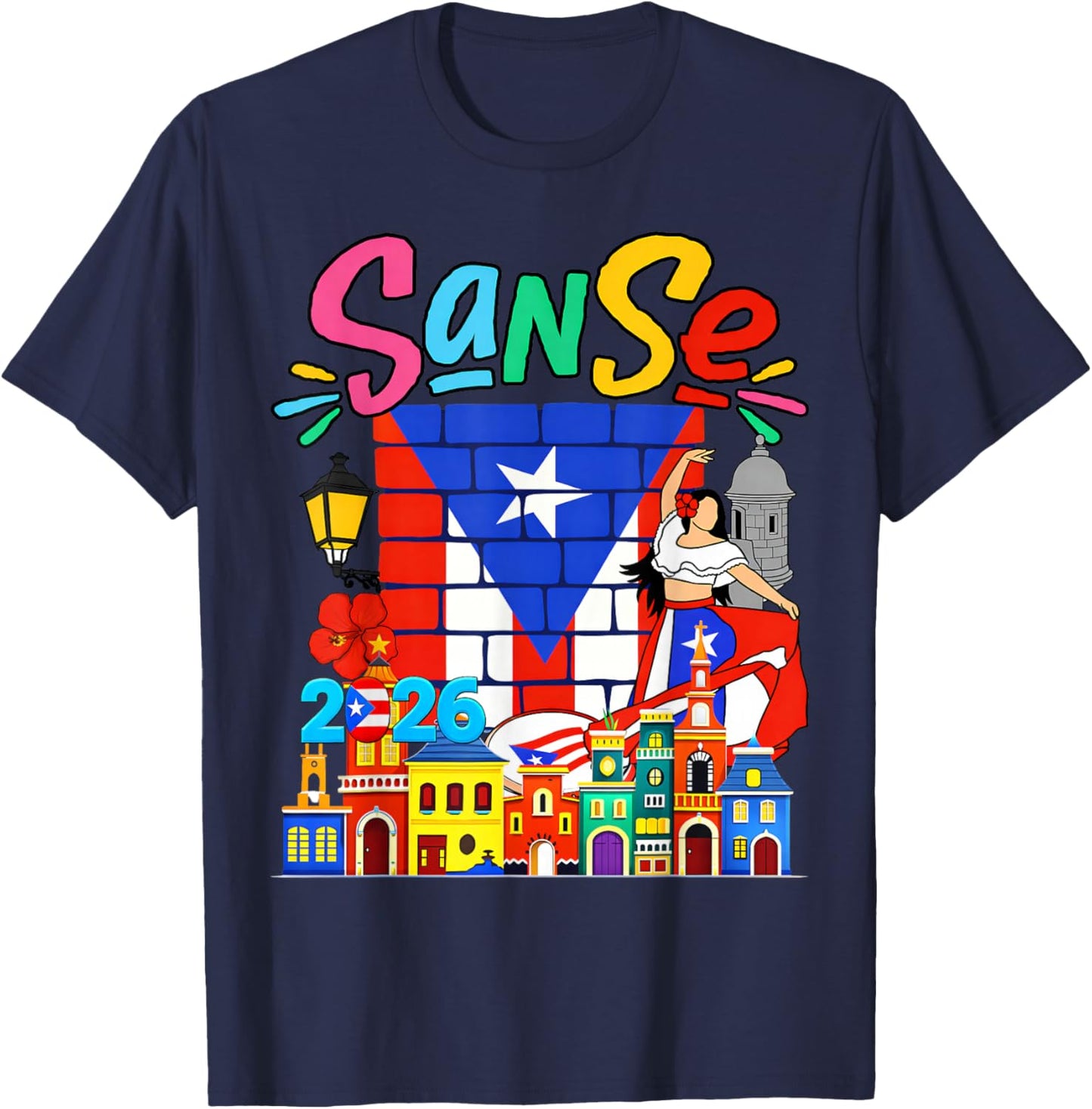 Balcones De Cora Sanse 2026 Juan San Festival San Sebastian T-Shirt - T-Shirt | Navy