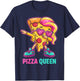 Cute Dabbing Pizza Slice for Girls Pizza Queen Fast Food T-Shirt - T-Shirt | Navy