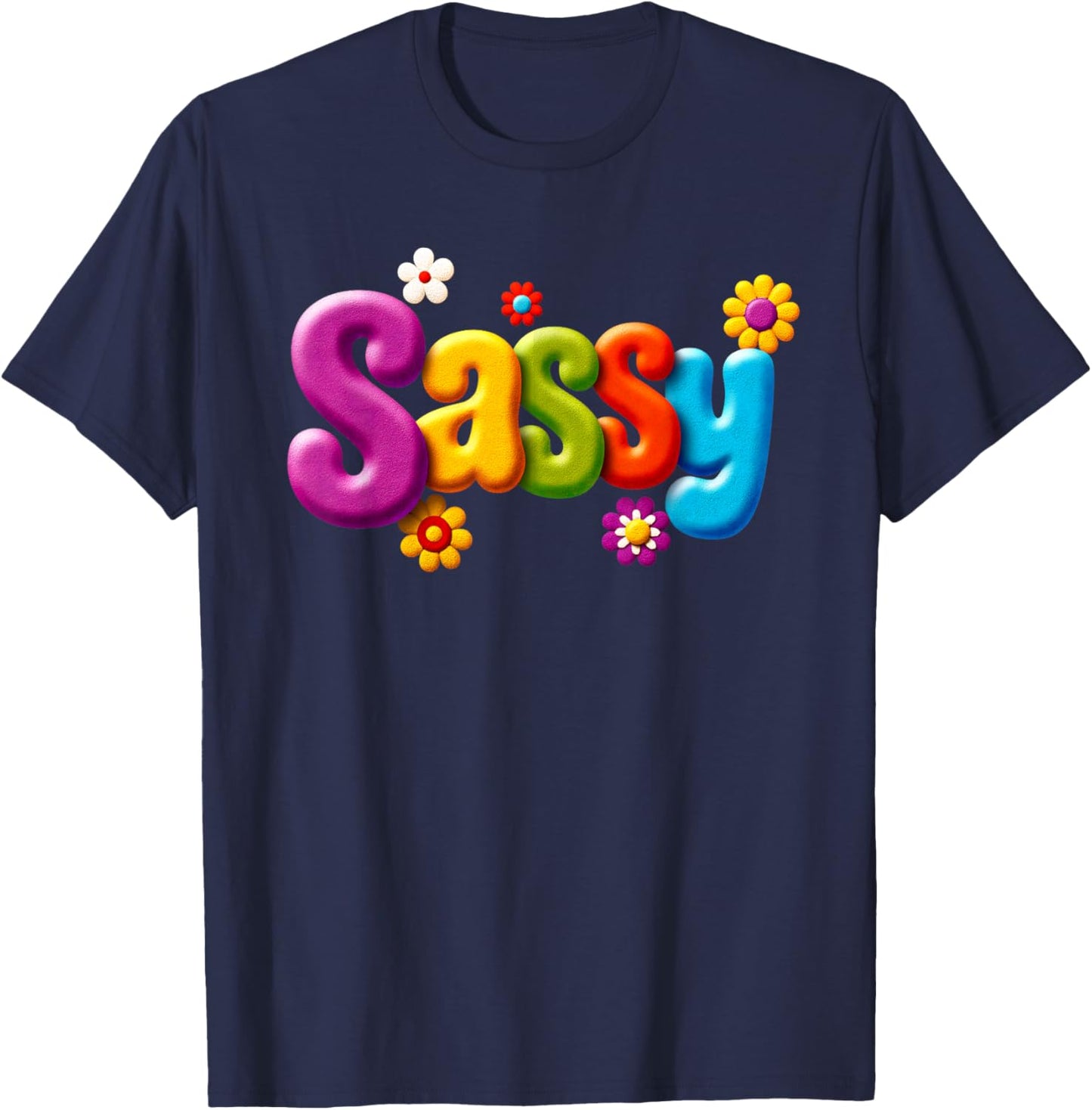 Sweet Sassy for Girls – Cute Colorful T-Shirt - T-Shirt | Navy