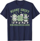 Retro Night Shift Shenanigans Nurse Shamrock St Patricks Day T-Shirt - T-Shirt | Navy