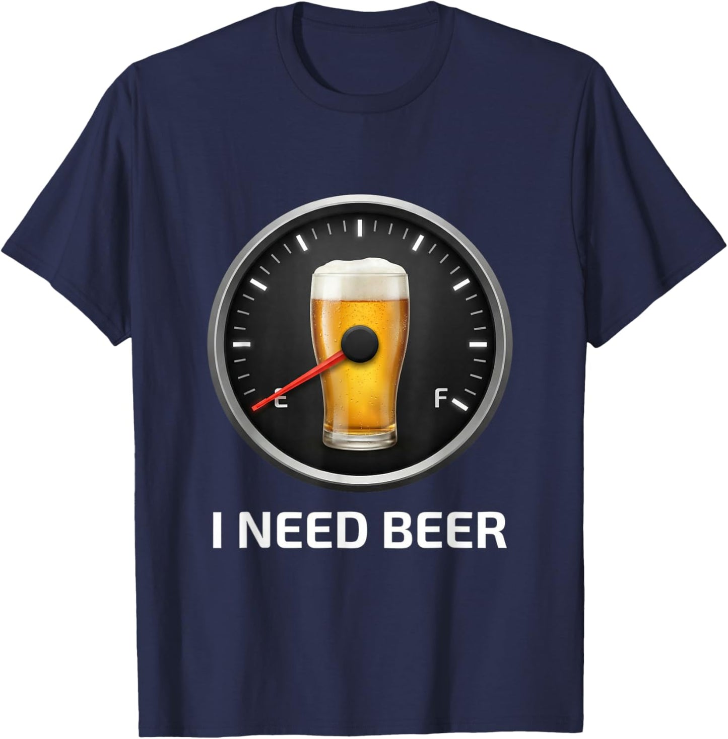 Funny I Need Beer Drinking Bar Vintage Party Humor Gift T-Shirt - T-Shirt | Navy