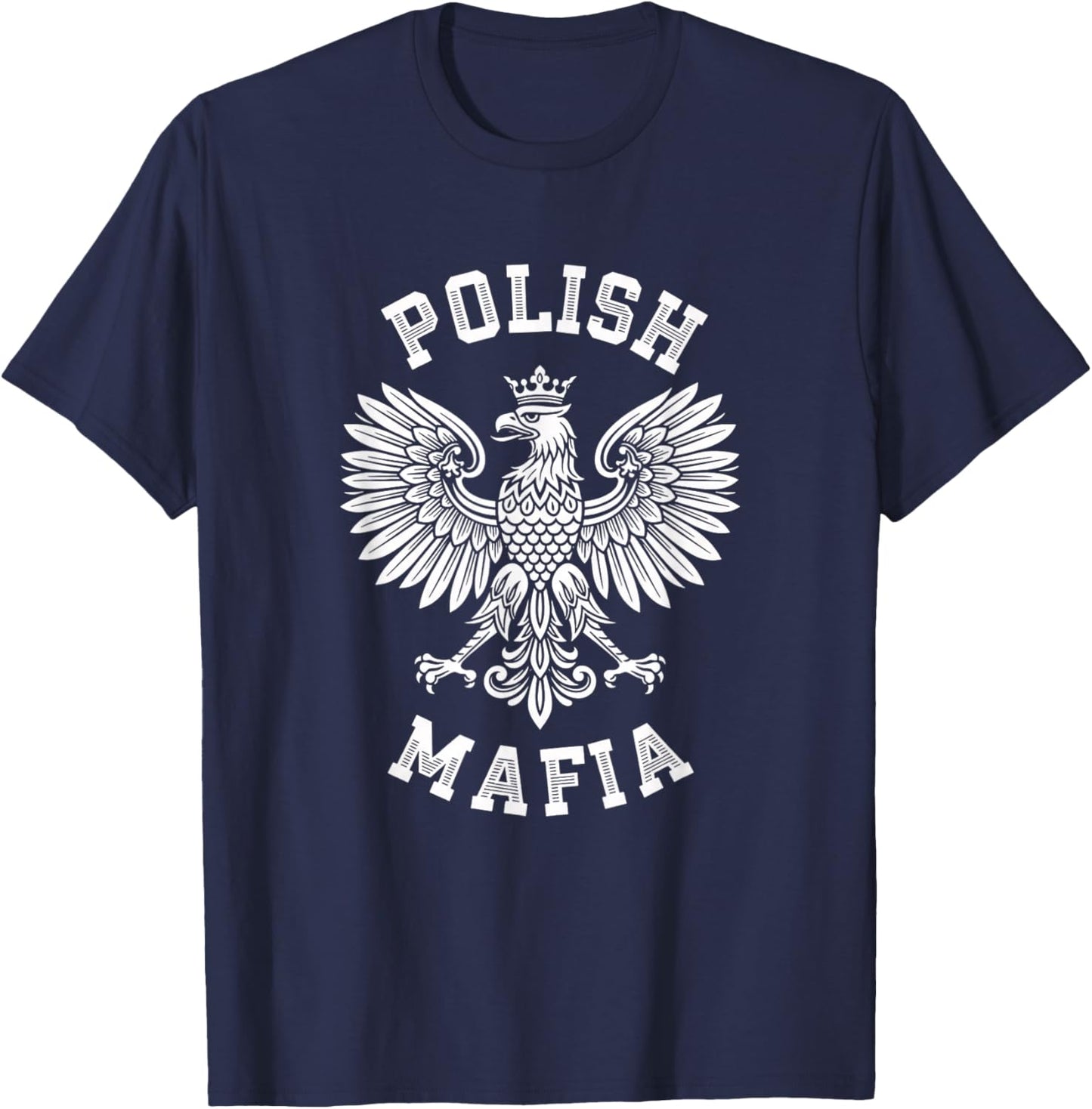 Polish Eagle Pride Polish Mafia Crest T-Shirt - T-Shirt | Navy