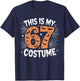 This is My 67 Costume Lazy Brainrot Meme 67 Funny Six Seven T-Shirt - T-Shirt | Navy