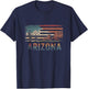 Arizona American Flag Pride Drawing Art Design T-Shirt - T-Shirt | Navy