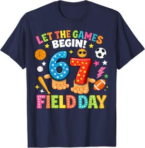 Let The Games Begin 67 Field Day Gifts for Boy Girl Kids T-Shirt - T-Shirt | Navy