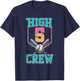 Hi 5 Birthday Party Decorations for Boy Baseball Drip 5th T-Shirt - T-Shirt | Navy