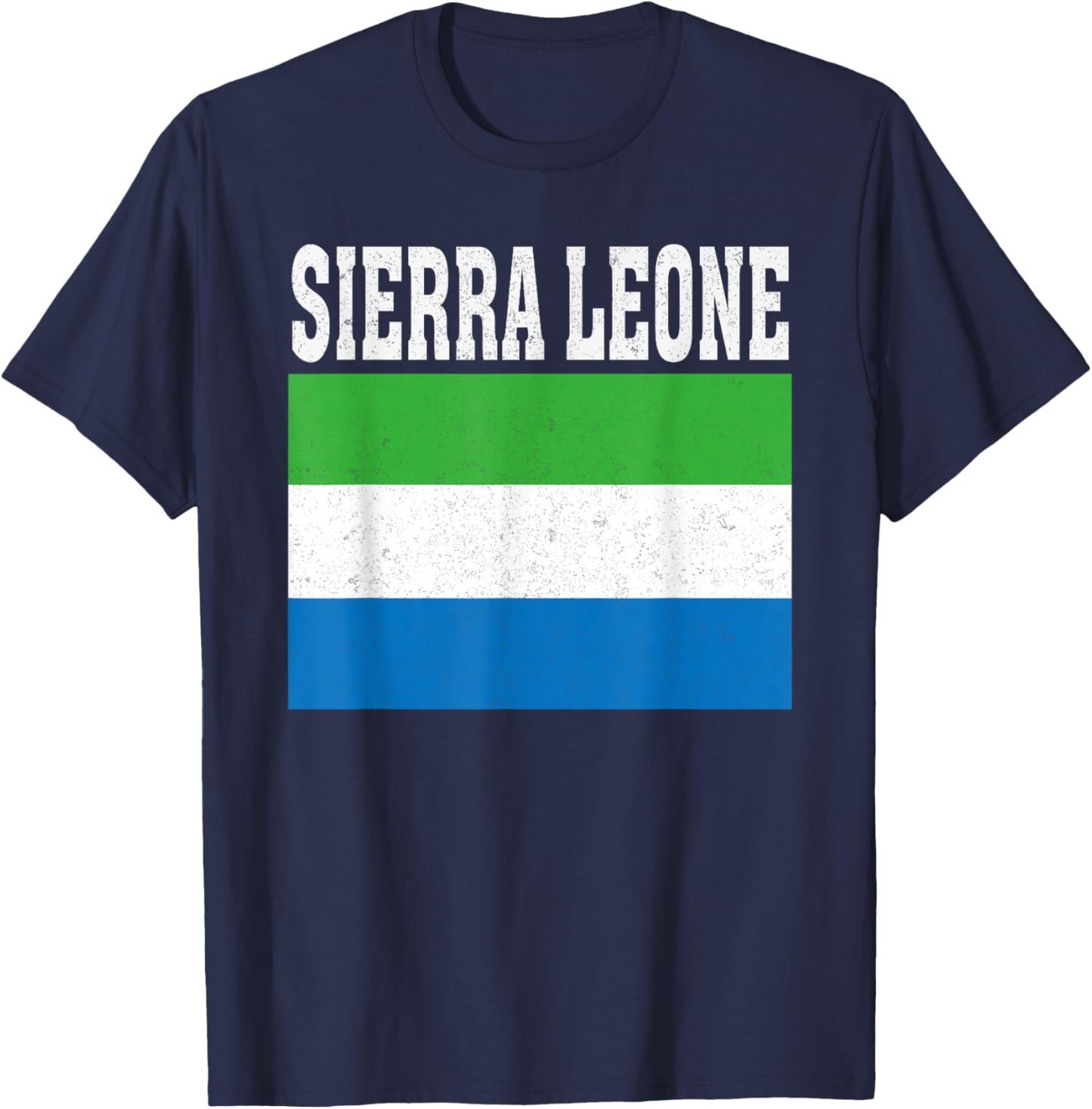 Sierra Leone Flag Patriotic National Roots Souvenir T-Shirt - T-Shirt | Navy