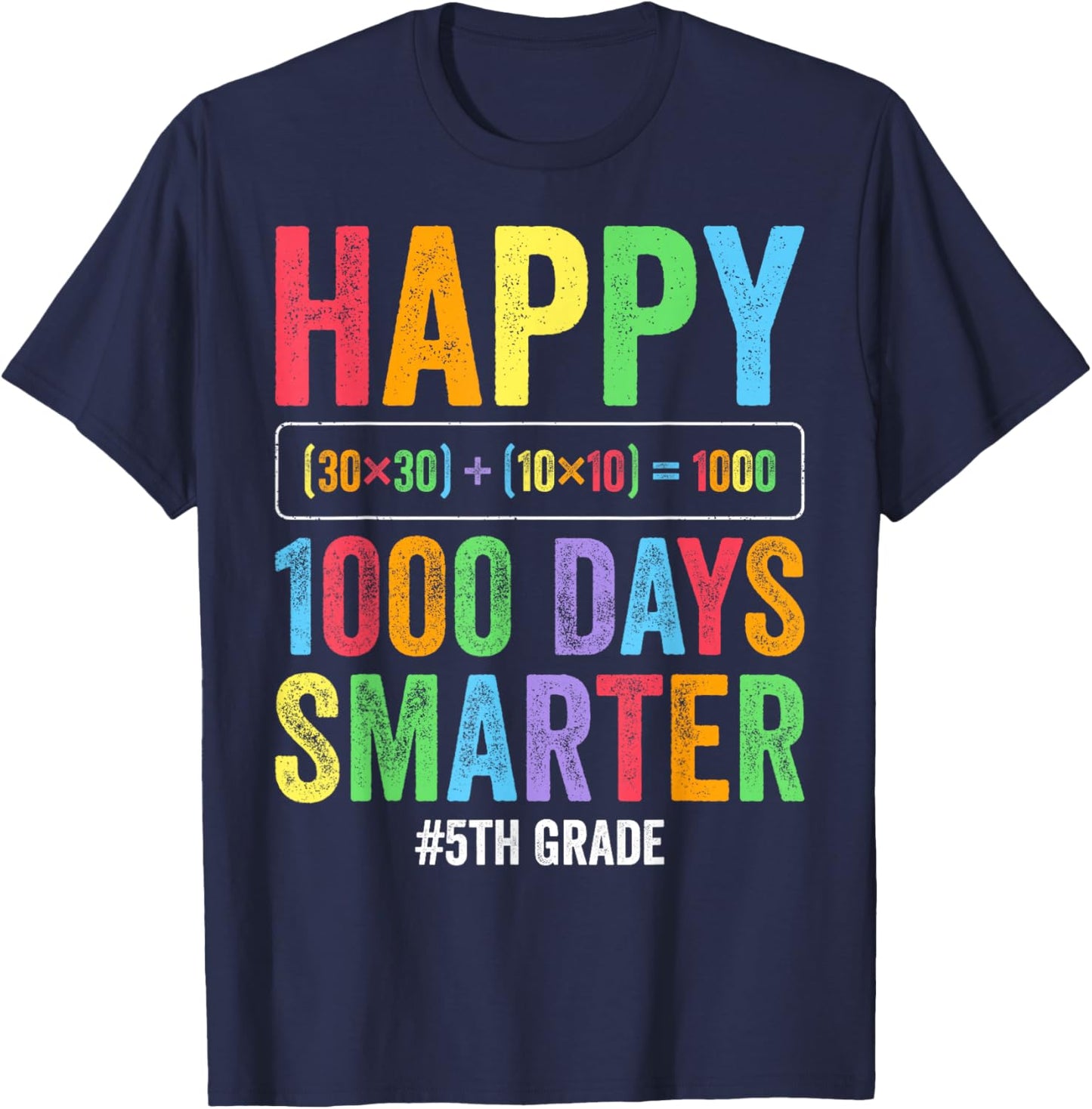 Bruh It's My 1000 Days Smarter 5th Grade Elementary Kids T-Shirt - T-Shirt | Navy