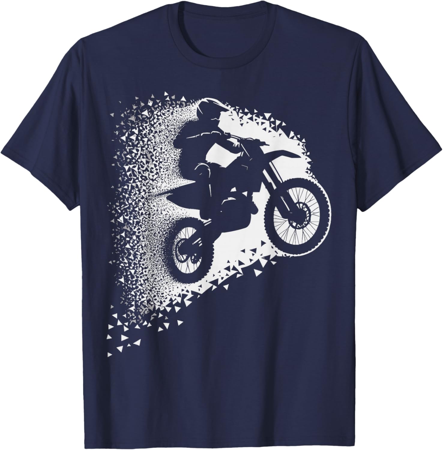 Dirt Bike Rider Retro Motocross T-Shirt - T-Shirt | Navy