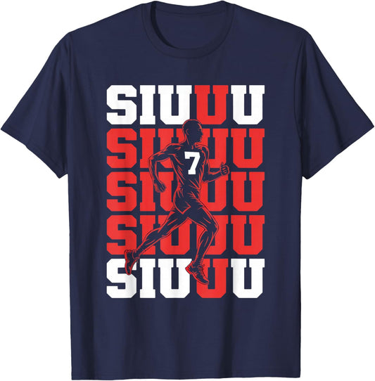 Siuuuu Funny Soccer Player Fan Kid's Boy Boys Soccer Lovers T-Shirt - T-Shirt | Navy
