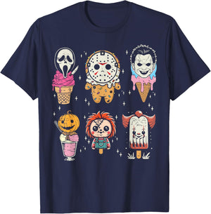 Halloween Desserts Ice Cream Cute Costume Kids Men Women T-Shirt - T-Shirt | Navy
