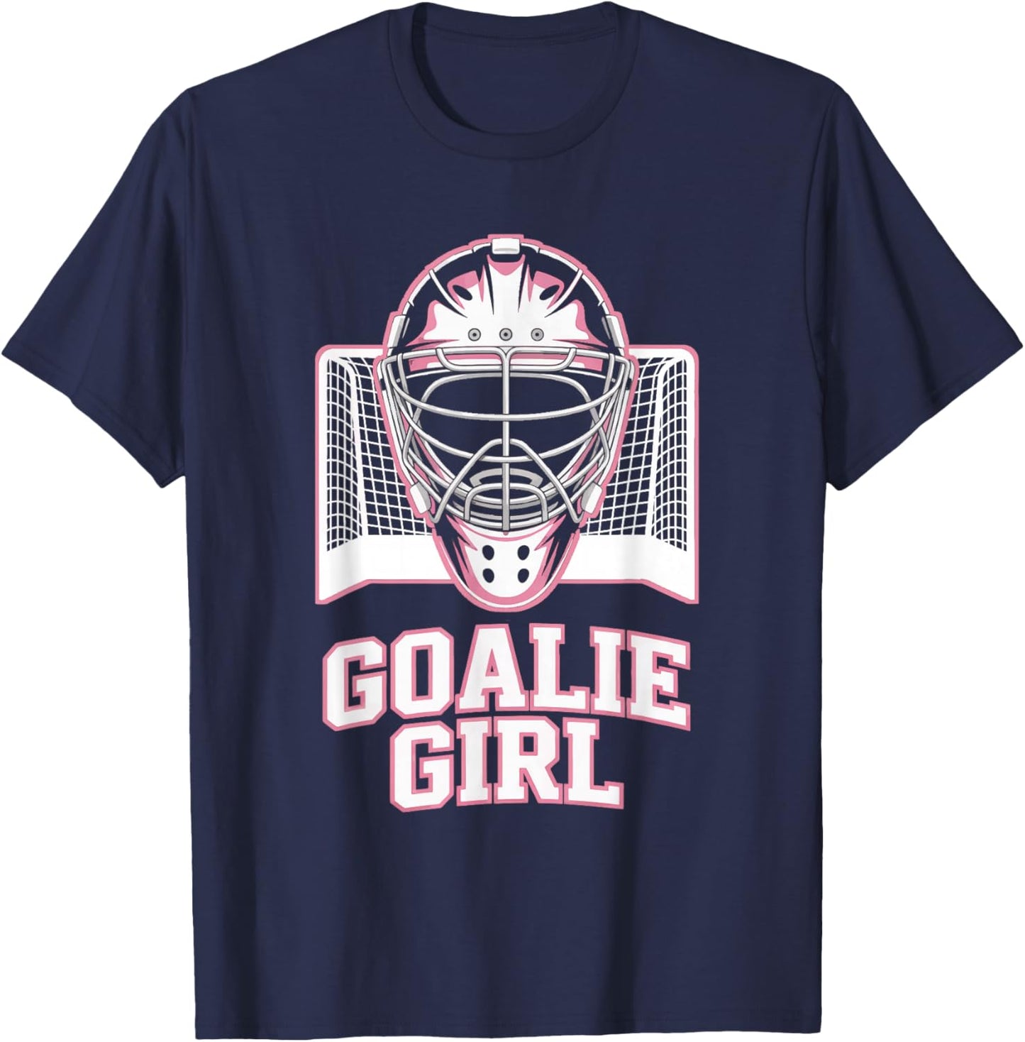 Hockey Goalie Girl Goalkeeper Female Field Hockey Player T-Shirt - T-Shirt | Navy