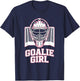 Hockey Goalie Girl Goalkeeper Female Field Hockey Player T-Shirt - T-Shirt | Navy