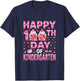 100 Days of Kindergarten - Happy 100th Day School Valentine T-Shirt - T-Shirt | Navy