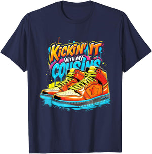 Kickin’ It with My Cousins Matching Family Reunion T-Shirt - T-Shirt | Navy