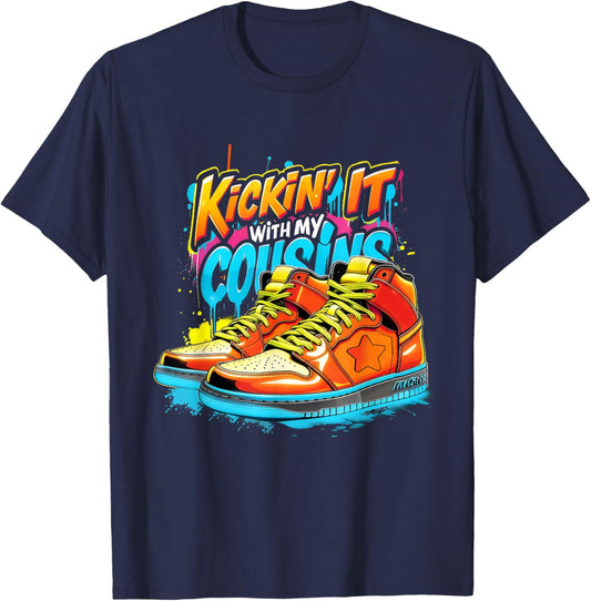 Kickin’ It with My Cousins Matching Family Reunion T-Shirt - T-Shirt | Navy