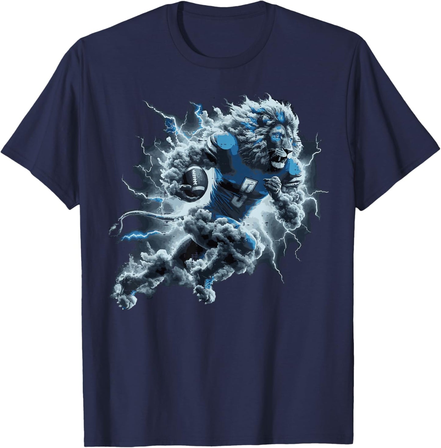 Lion Women Kids Boys Men Girls Youth Teen T-Shirt - T-Shirt | Navy