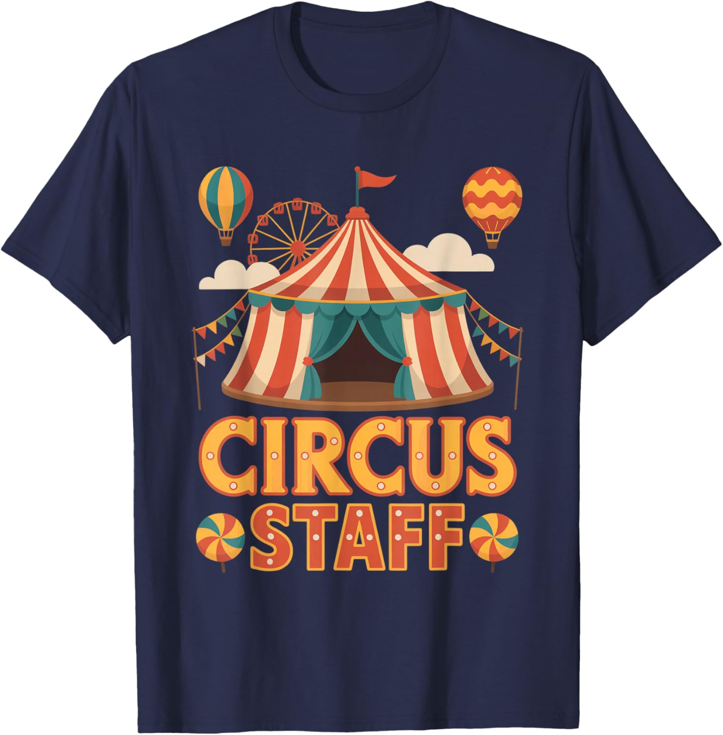 Circus Staff Event Costume Staff Crew Tent Party T-Shirt - T-Shirt | Navy